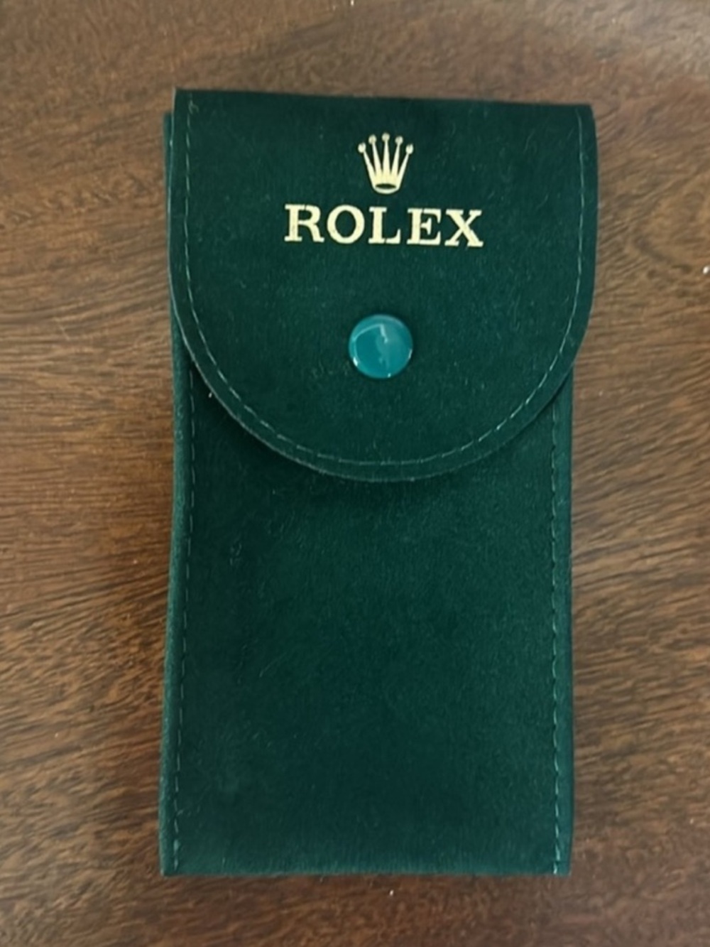 Rolex Watch Storage Travel Service Pouch Green Suede